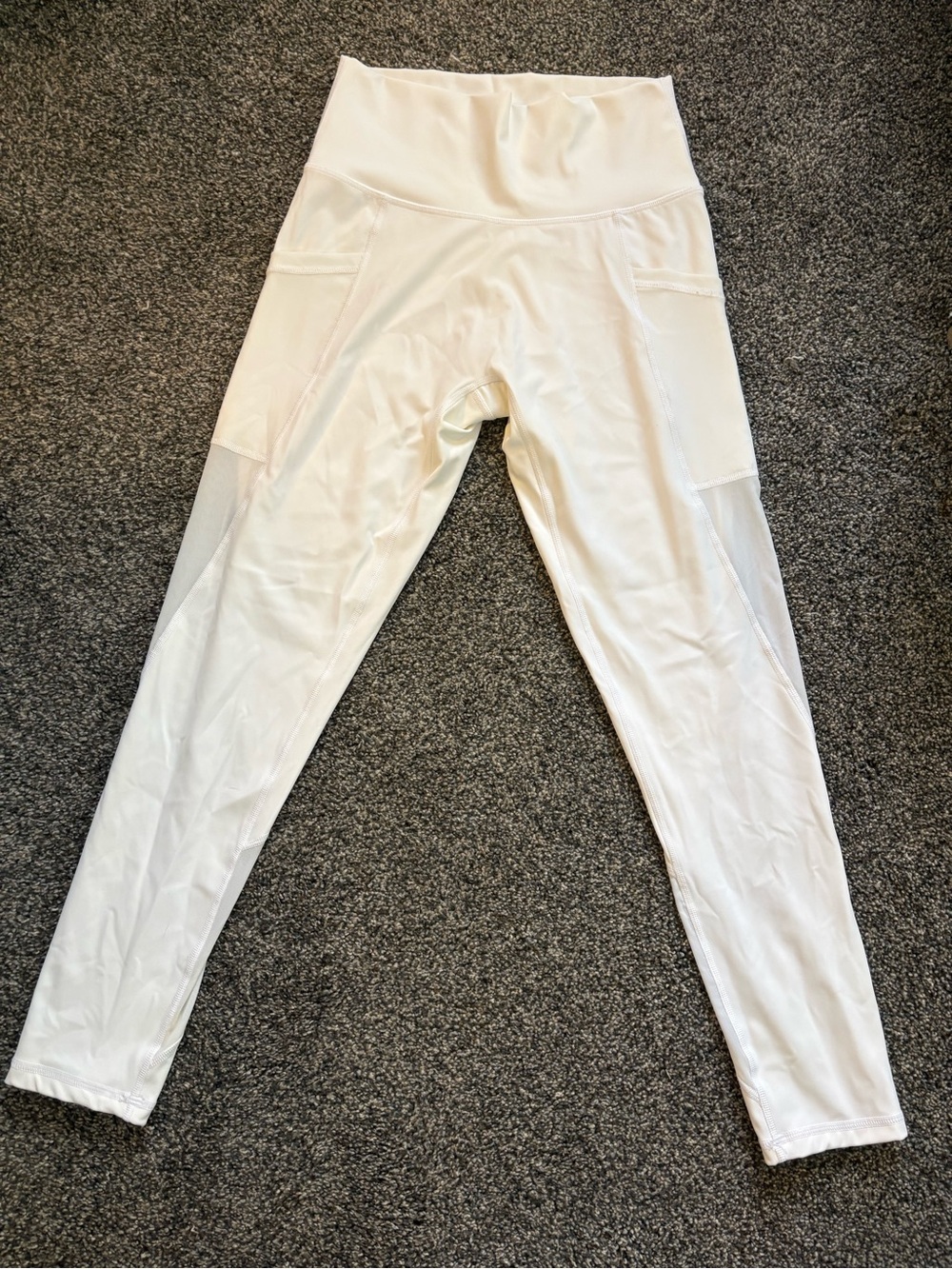 aerie White High-Waist Leggings with Side Pockets